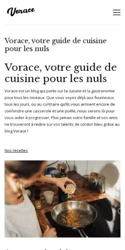 Preview of the Vorace website, a media outlet in France for sponsored articles