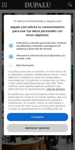 Preview of the Dupalu website, a media outlet in Spain for sponsored articles