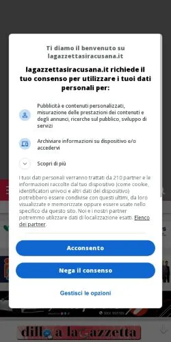 스폰서 기사용 이탈리아 매체 La Gazzetta Siracusana 사이트 미리보기