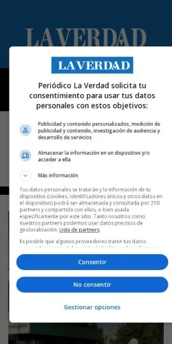 Forhåndsvisning af La Verdad, medie fra Spanien til sponsorerede artikler