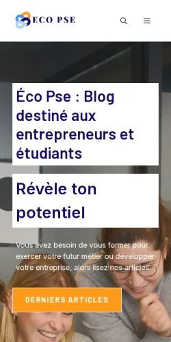 Vista previa del sitio Éco PSE, medio de Francia para artículos patrocinados