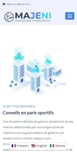 Anteprima del sito MAJENI, media di Francia per articoli sponsorizzati