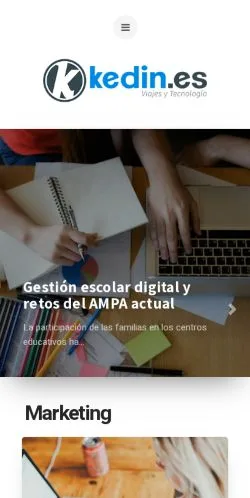 Anteprima del sito Kedin Travel Tech Business, media di Spagna per articoli sponsorizzati