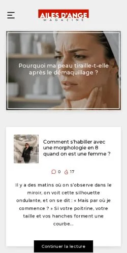 Anteprima del sito Ailes d'Ange, media di Francia per articoli sponsorizzati