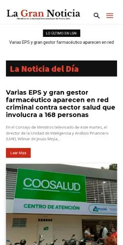 Anteprima del sito La Gran Noticia, media di Spagna per articoli sponsorizzati