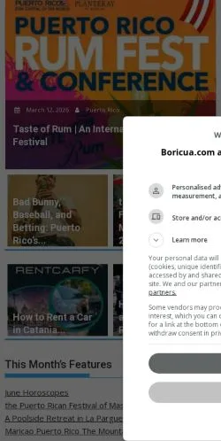 Preview of the Boricua website, a media outlet in United States for sponsored articles