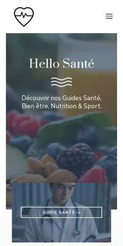 Anteprima del sito Hello Sante, media di Francia per articoli sponsorizzati