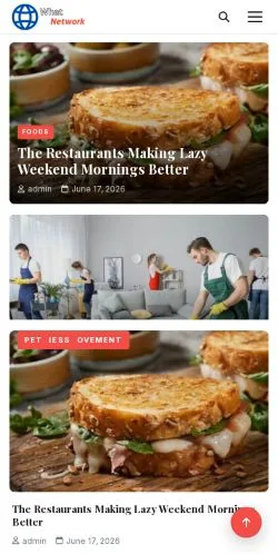 Forhåndsvisning av nettstedet What Network, medium fra USA for sponsede artikler