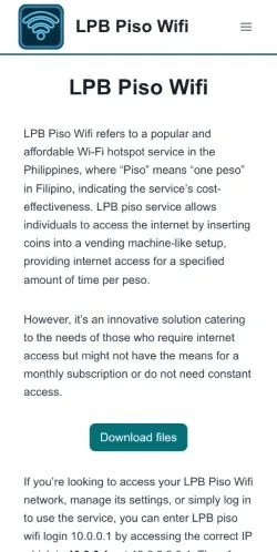 Preview of the LPB Piso Wifi website, a media outlet in United States for sponsored articles