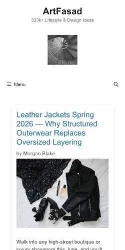 Aperçu du site ArtFasad, média de États-Unis pour articles sponsorisés