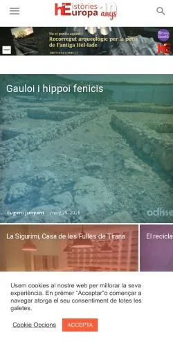 Anteprima del sito Històries d'Europa, media di Spagna per articoli sponsorizzati