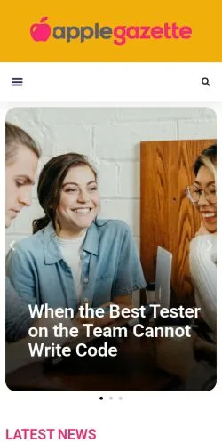 Pré-visualização do site Apple Gazette, meio de Estados Unidos para artigos patrocinados