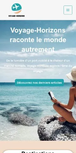 Anteprima del sito Voyage Horizons, media di Francia per articoli sponsorizzati