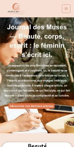 Anteprima del sito Journal Des Muses, media di Francia per articoli sponsorizzati