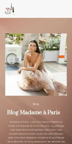 Anteprima del sito Madame à Paris, media di Francia per articoli sponsorizzati
