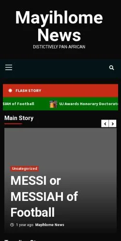 Anteprima del sito Mayihlome News, media di Sudafrica per articoli sponsorizzati