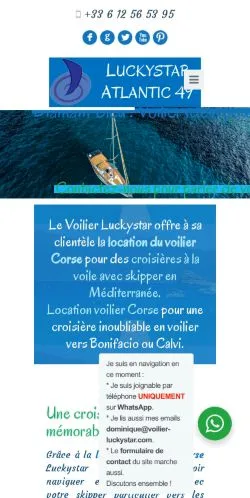 Anteprima del sito Voilier Luckystar, media di Francia per articoli sponsorizzati