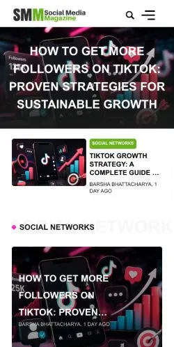 Anteprima del sito Social Media Magazine, media di Stati Uniti per articoli sponsorizzati