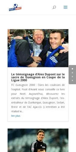 Anteprima del sito Foot D'avant, media di Francia per articoli sponsorizzati