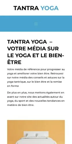 스폰서 기사용 프랑스 매체 Institut Tantra Yoga 사이트 미리보기