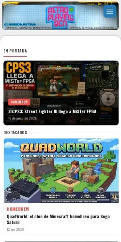 Podgląd witryny Retroplaying BCN, medium z kraju Hiszpania do artykułów sponsorowanych