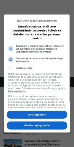 Anteprima del sito Jurnal de Craiova, media di Romania per articoli sponsorizzati