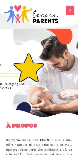 Podgląd witryny Le Coin Parents, medium z kraju Francja do artykułów sponsorowanych