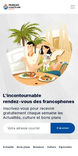 Anteprima del sito Français à Barcelone, media di Francia per articoli sponsorizzati