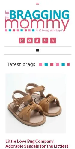 Anteprima del sito Bragging Mommy, media di Stati Uniti per articoli sponsorizzati