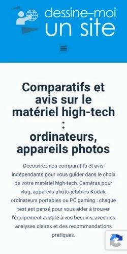 Podgląd witryny Comparatifs High-Tech, medium z kraju Francja do artykułów sponsorowanych
