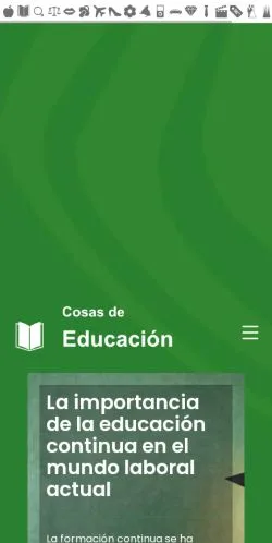 Anteprima del sito Cosas de Educación, media di Spagna per articoli sponsorizzati