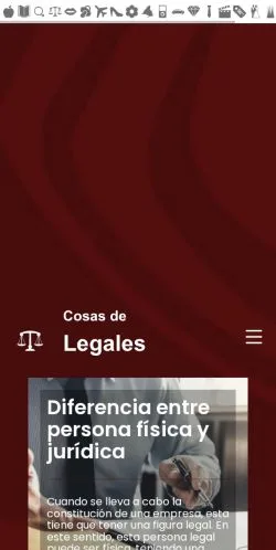 스폰서 기사용 스페인 매체 Cosas Legales 사이트 미리보기