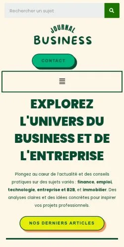 스폰서 기사용 프랑스 매체 Journal Business 사이트 미리보기