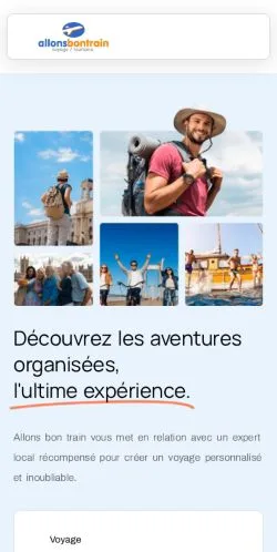 Anteprima del sito Allons Bon Train, media di Francia per articoli sponsorizzati
