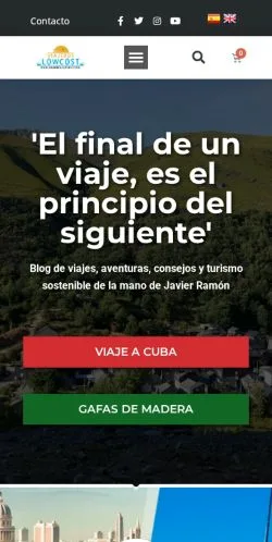 Anteprima del sito Viajeros Low Cost, media di Spagna per articoli sponsorizzati