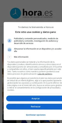 Podgląd witryny Hora, medium z kraju Hiszpania do artykułów sponsorowanych