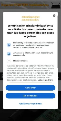 Anteprima del sito Comunicaciones Inalámbricas Hoy, media di Spagna per articoli sponsorizzati