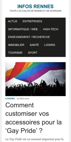 스폰서 기사용 프랑스 매체 InfoRennes 사이트 미리보기