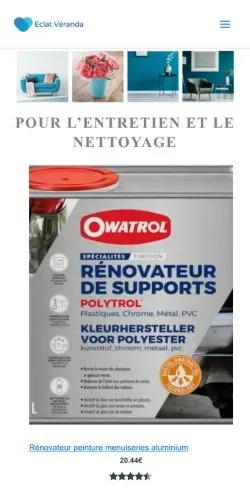Podgląd witryny Éclat Véranda, medium z kraju Francja do artykułów sponsorowanych