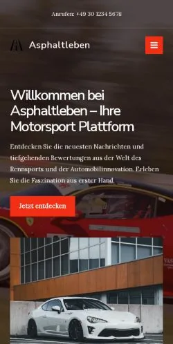 Anteprima del sito Asphaltleben, media di Germania per articoli sponsorizzati