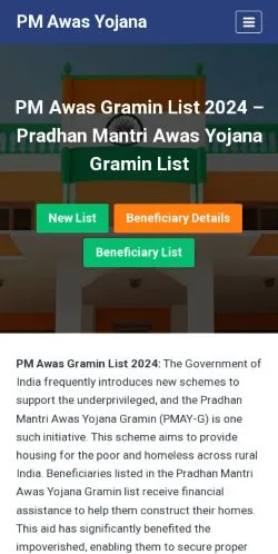 Anteprima del sito PM Awas Gramin List, media di Stati Uniti per articoli sponsorizzati