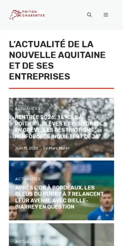 Anteprima del sito Poitou Charentes, media di Francia per articoli sponsorizzati