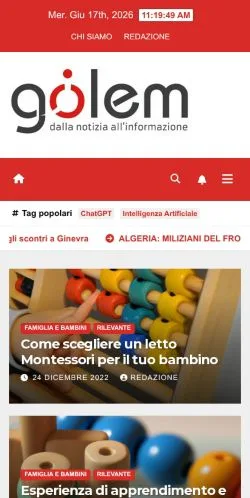 Anteprima del sito Golem Informazione, media di Italia per articoli sponsorizzati
