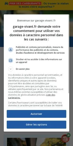 Anteprima del sito Garage & Mobilités, media di Francia per articoli sponsorizzati