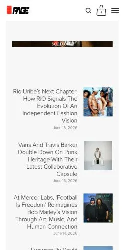 Anteprima del sito PAGE Magazine, media di Stati Uniti per articoli sponsorizzati