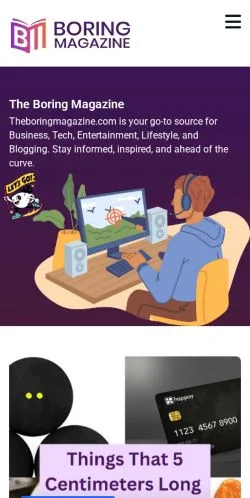 Anteprima del sito The Boring Magazine, media di Stati Uniti per articoli sponsorizzati