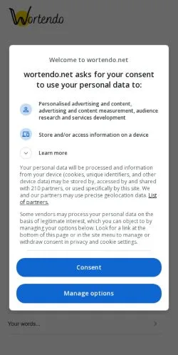 Anteprima del sito Wortendo, media di Stati Uniti per articoli sponsorizzati