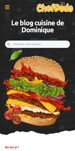 Förhandsvisning av webbplatsen Chef Dodo, medium i Frankrike för sponsrade artiklar