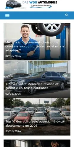 Podgląd witryny Dae Woo Automobile, medium z kraju Francja do artykułów sponsorowanych