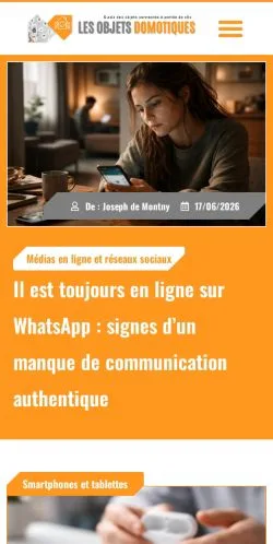Anteprima del sito Les Objets Domotiques, media di Francia per articoli sponsorizzati
